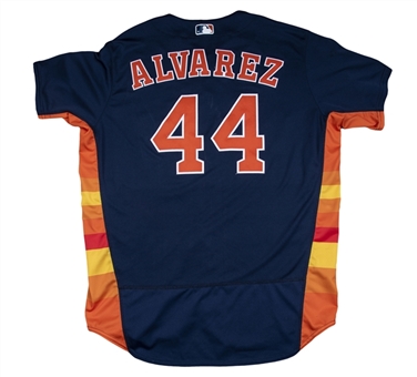 2019 Yordan Alvarez Game Used Houston Astros Navy Alternate Jersey Used For 4 Games (MLB Authenticated)